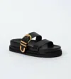 Simkhai Aida Buckle Sandals Black In Black
