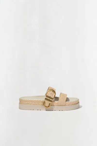 Simkhai Women's Aida Raffia Buckle Sandal