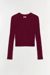 Simkhai Women's Ailany Knit Cardigan In Cranberry In Burgundy