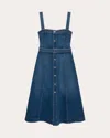 Simkhai Womens Trancoso Alba Bustier Denim Midi Dress