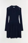 Simkhai Women's Alcott Knit Mini Long Sleeve Dress In Midnight In Blue