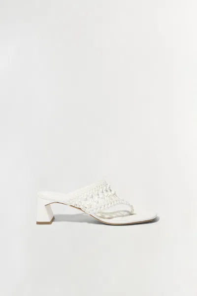 Simkhai Women's Alia Woven Block Heel Sandal In Ivory In White