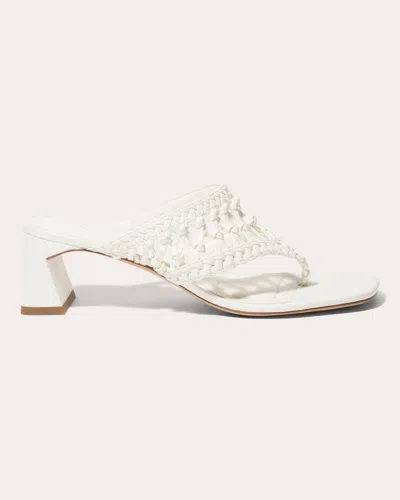 SIMKHAI WOMEN'S ALIA WOVEN LEATHER BLOCK-HEEL SANDAL