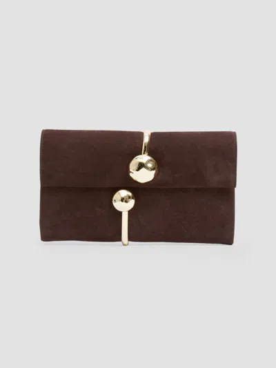 Simkhai Women's Amaya Suede Clutch In Marrone
