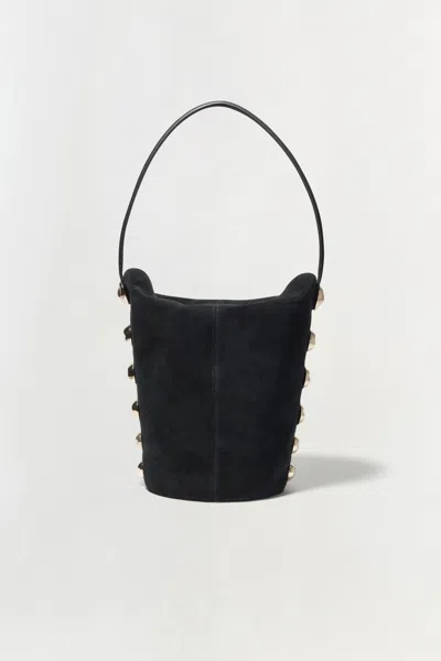 Simkhai Women's Amaya Suede Studded Bucket Bag In Black
