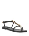 Simkhai Amaya Leather Sandals In Black