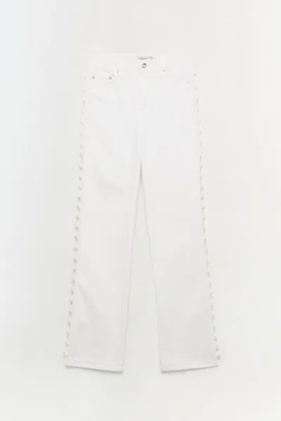 Simkhai Women's Amelia Denim Pants In Ivory