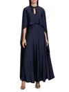 Simkhai Women's Amory Cape A-line Maxi Dress In Blue