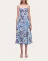 Simkhai Analise Bustier Midi Dress In Blue