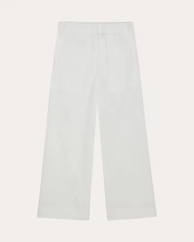 Simkhai Women's Arden Poplin Pull-on Pants In White