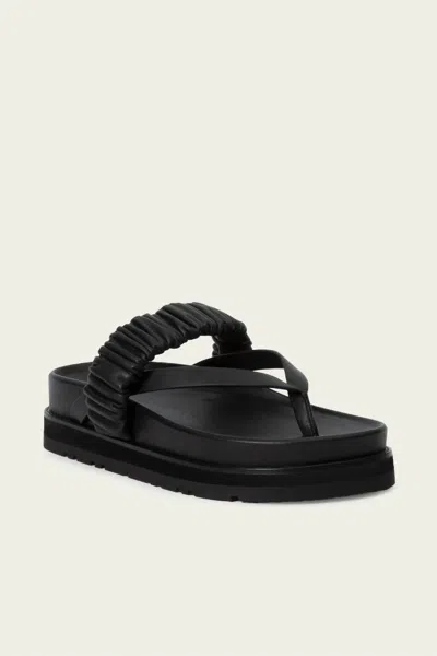 Simkhai Women's Ari Ruched Elastic Slide In Black