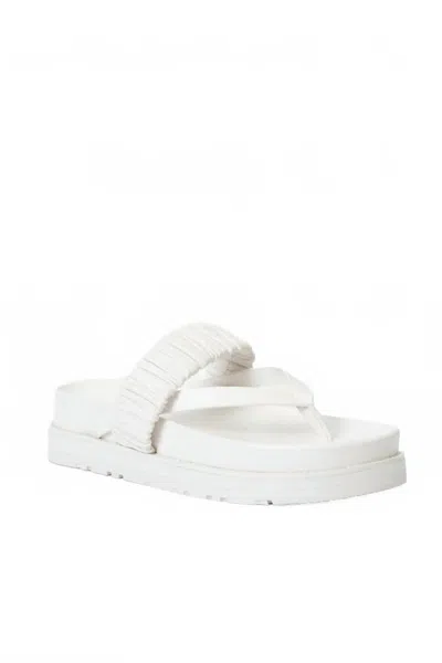 Simkhai Women's Ari Ruched Elastic Slide In White