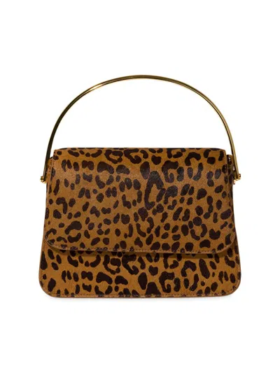 Simkhai Women's Aria Leopard Calfhair Mini Bag In Brown