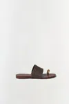 Simkhai Ariana Woven Leather Sandals Mocha In Brown