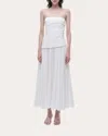 Simkhai Arie Strapless Midi Dress In White
