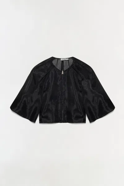 Simkhai Women's Arielle Organza Top In Black In Multi