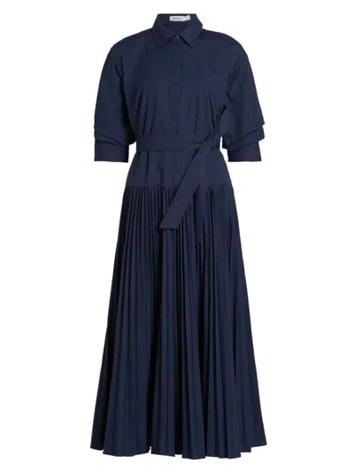 Simkhai Arlo Belted Maxi Dress Midnight In Animal Print