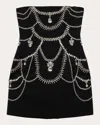 Simkhai Arta Strapless Crystal-embellished Cady Mini Dress In Black