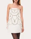 Simkhai Arta Embellished Strapless Mini Dress In White