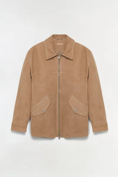 Simkhai Women's Aslan Long Suede Jacket In Desert Sand