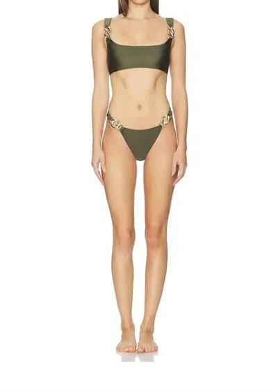 Simkhai Women's Athens Bikini Bottoms In Fern In Gray