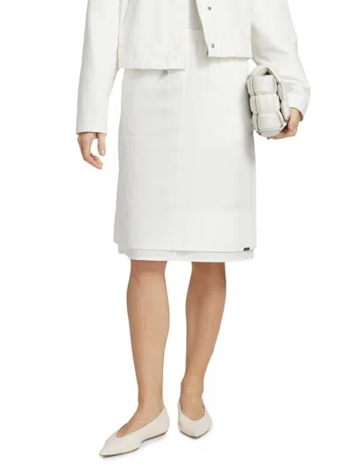 Simkhai Women's Aubria Layered Cotton-nylon Skirt In White