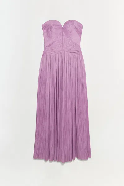 Simkhai Women's Aubriella Plisse Strapless Gown In Orchid