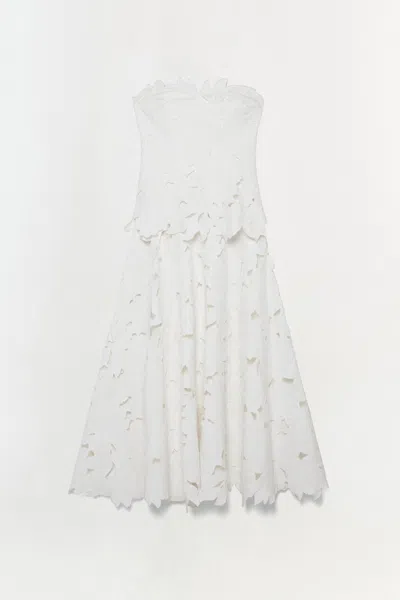 Simkhai Women's Audrey Embroidered Midi Dress In White
