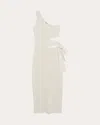 Simkhai Women's Aurelia Knit Cutout Asymmetric Midi Dress