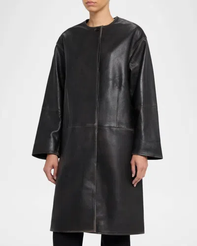 Simkhai Autumn Leather Jacket In Black