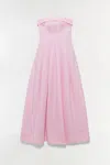 Simkhai Womens Daisy Avril Strapless Bustier Cotton-blend Maxi Dress In Pink