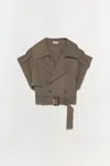Simkhai Double-breasted Short-sleeved Top