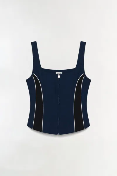 Simkhai Aya Contrast-panel Top In Blue