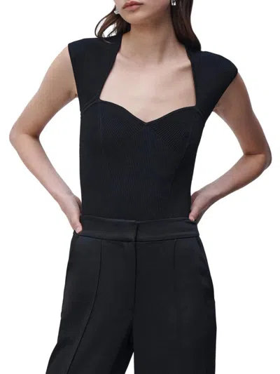 Simkhai Women's Barbara Ribbed Bodysuit In Multi