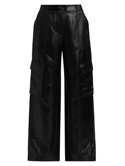 Simkhai Women's Beatriz Wide-leg Cargo Pants In Black