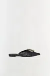 Simkhai Women's Belle Leather Flat Mule In Black