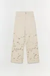 Simkhai Women's Betty Floral Cut Out Jean In Ecru