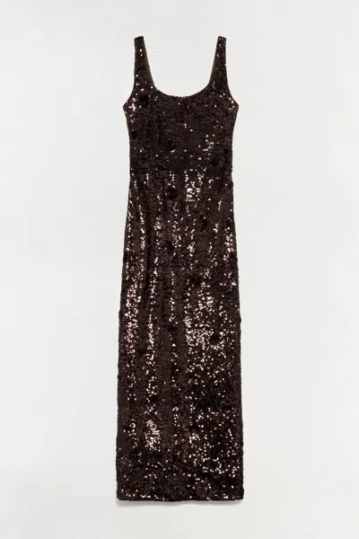 Simkhai Women's Bex Embellished Maxi Dress In Chocolate In Brown