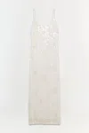 Simkhai Bex Sequined Maxi Tank Dress In Silver