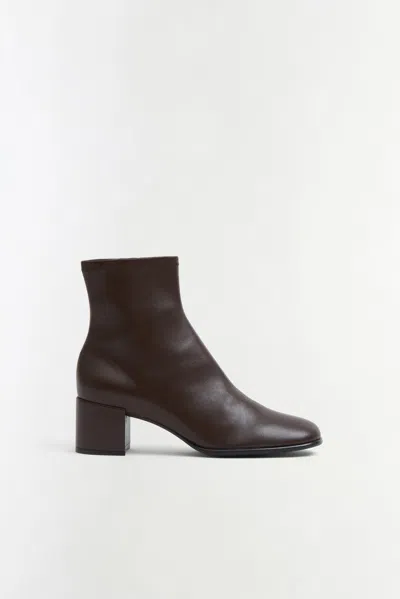 Simkhai Women's Bianca Stretch Leather Ankle Boot In Cacao In Brown