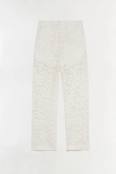 Simkhai Women's Braylen Cotton Lace Pant In White In Neutral