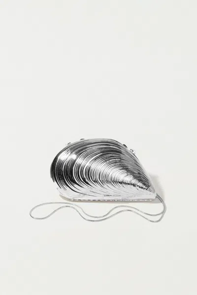 Simkhai Women's Bridget Metal Oyster Clutch In Silver