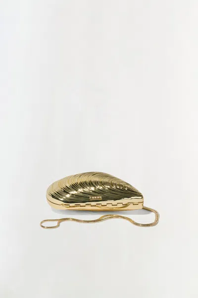 Simkhai Women's Bridget Mini Metal Oyster Clutch In Gold