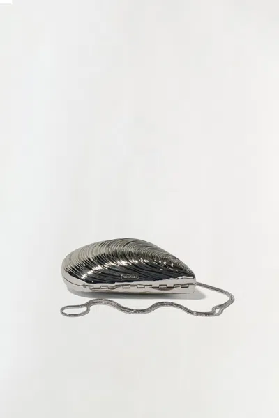 Simkhai Women's Bridget Mini Metal Oyster Clutch In Silver