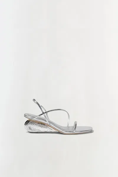 Simkhai Women's Bridget Shell Wedge Sandal In Silver