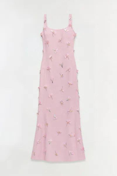 Simkhai Women's Briella Embellished Crepe Gown In Daisy In Pink
