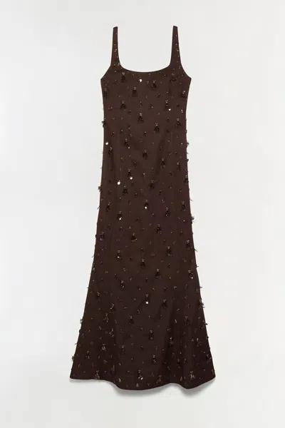 Simkhai Women's Briella Embellished Gown In Chocolate In Multi