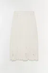 Simkhai Women's Brioni Knit Midi Skirt In Ivory In White