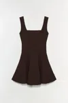 Simkhai Bronte Mini Dress In Chocolate In Black