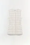 Simkhai Women's Calliope Vest In Sand Gingham